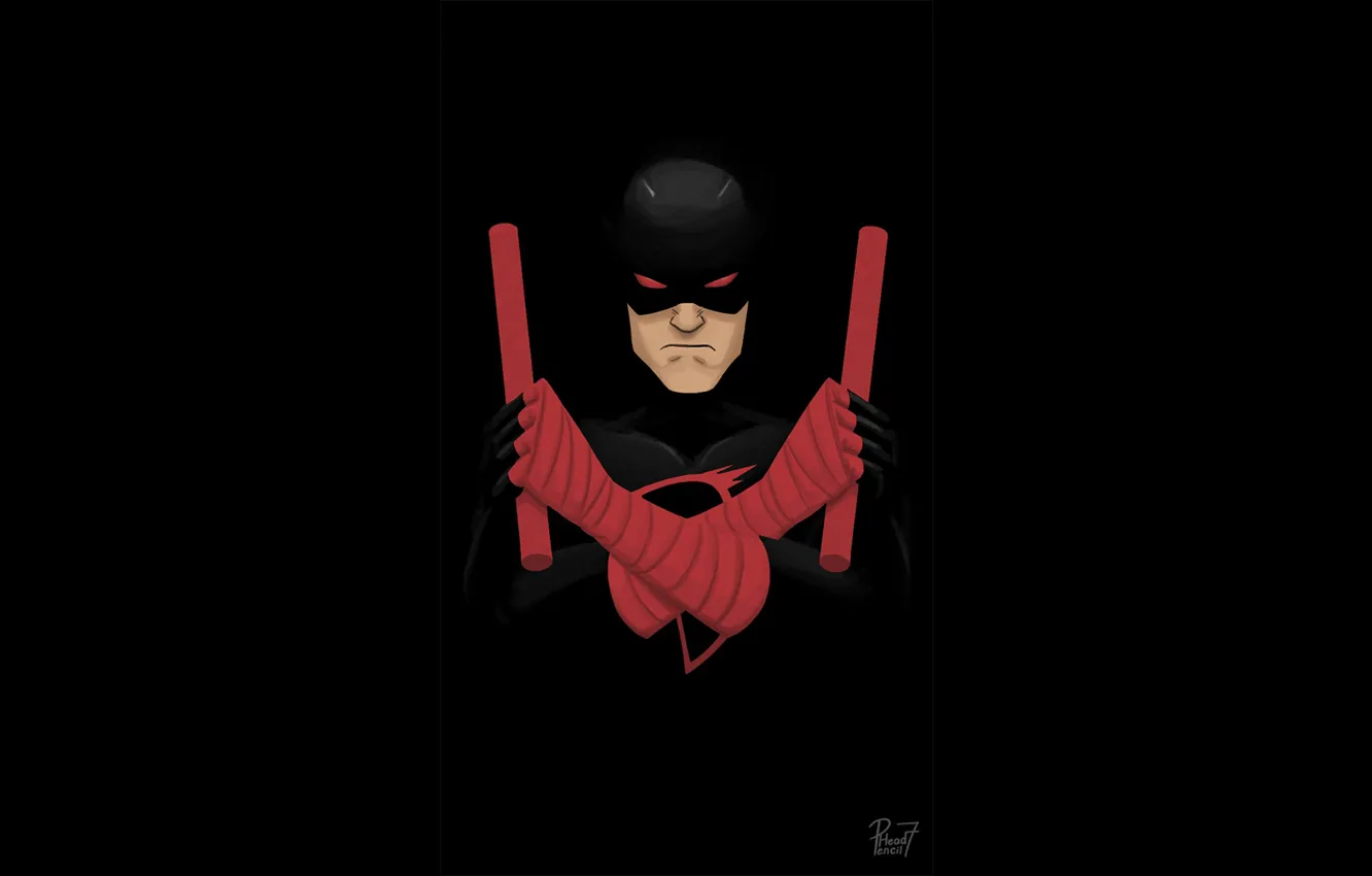 Фото обои Костюм, Герой, Маска, Комикс, Супергерой, Hero, Marvel, Daredevil