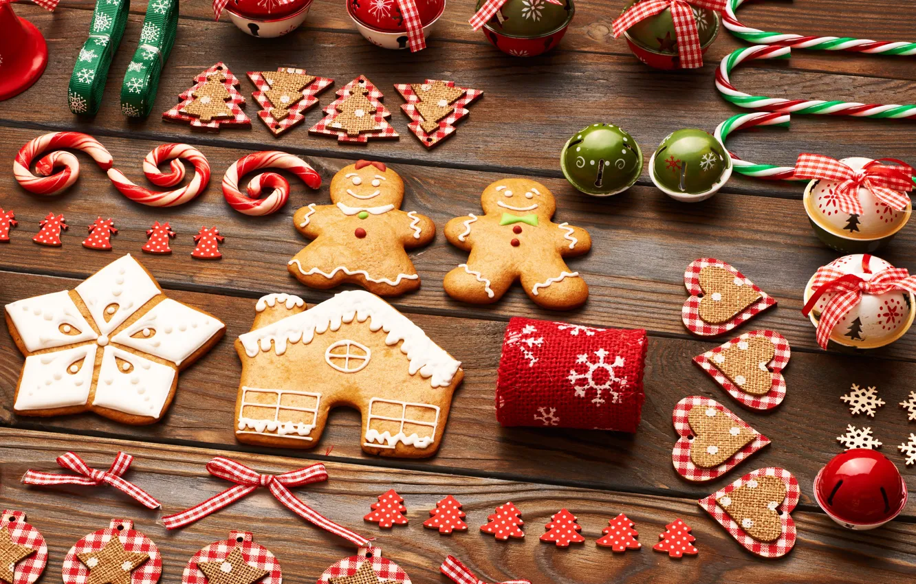 Фото обои christmas, merry christmas, cookies, decoration, gingerbread