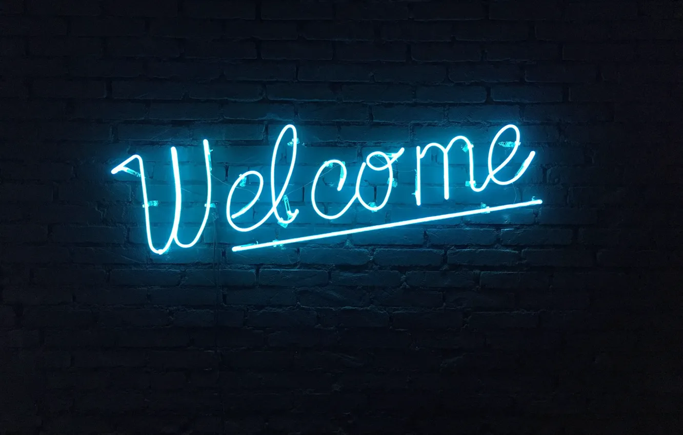 Фото обои неон, welcome, neon