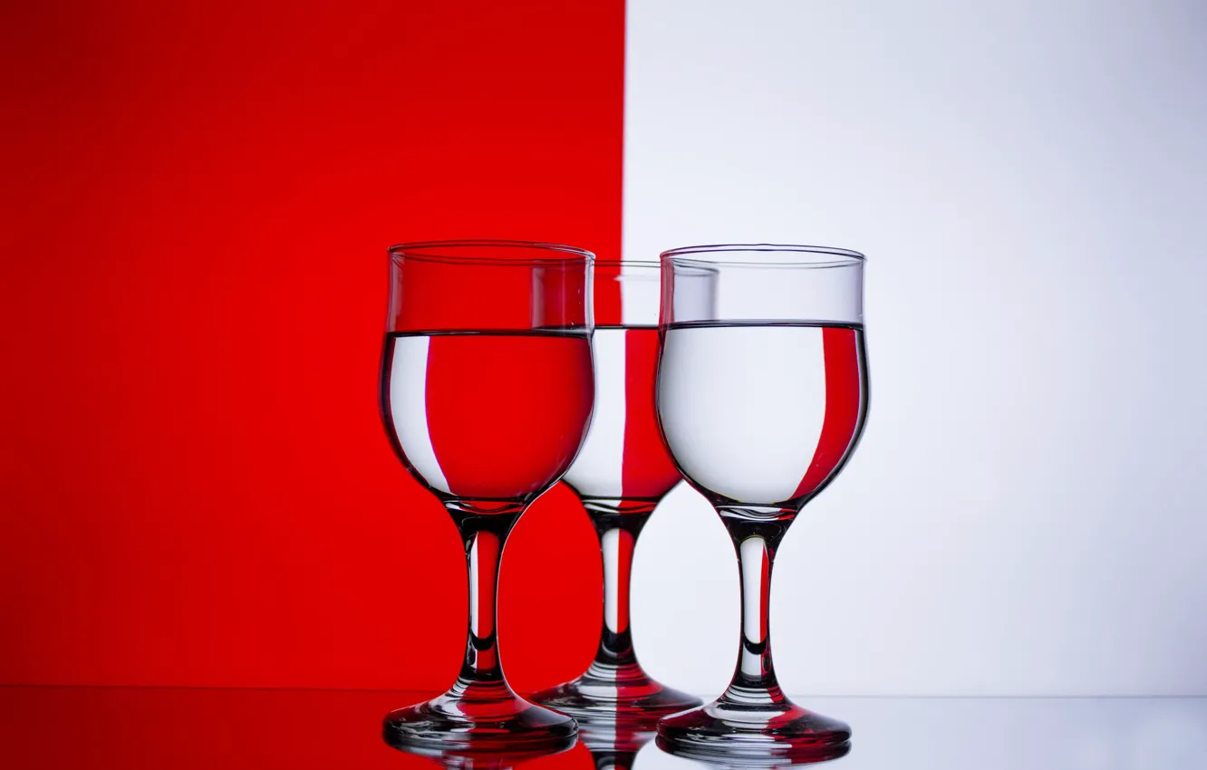 Фото обои цвет, бокалы, red, white