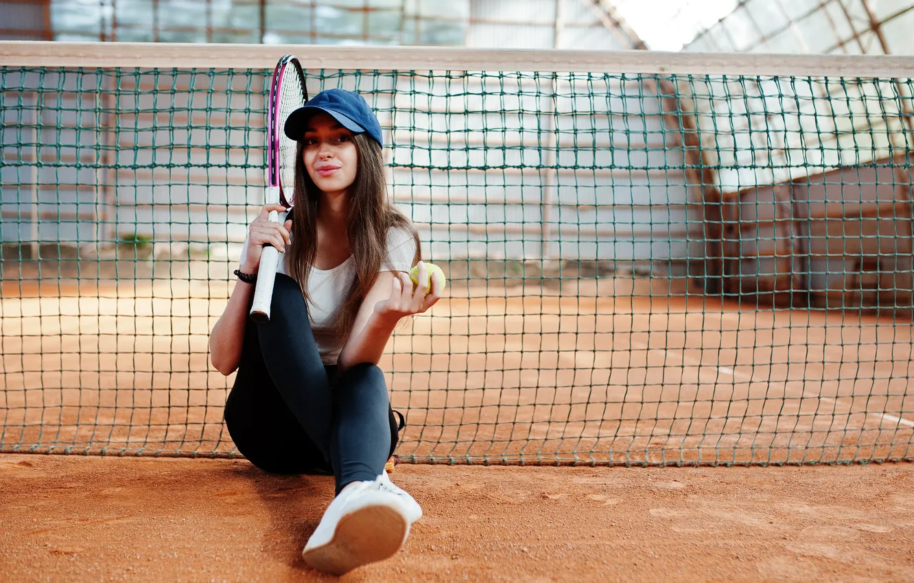 Фото обои girl, young, player, Tennis, sporty, tennis racket