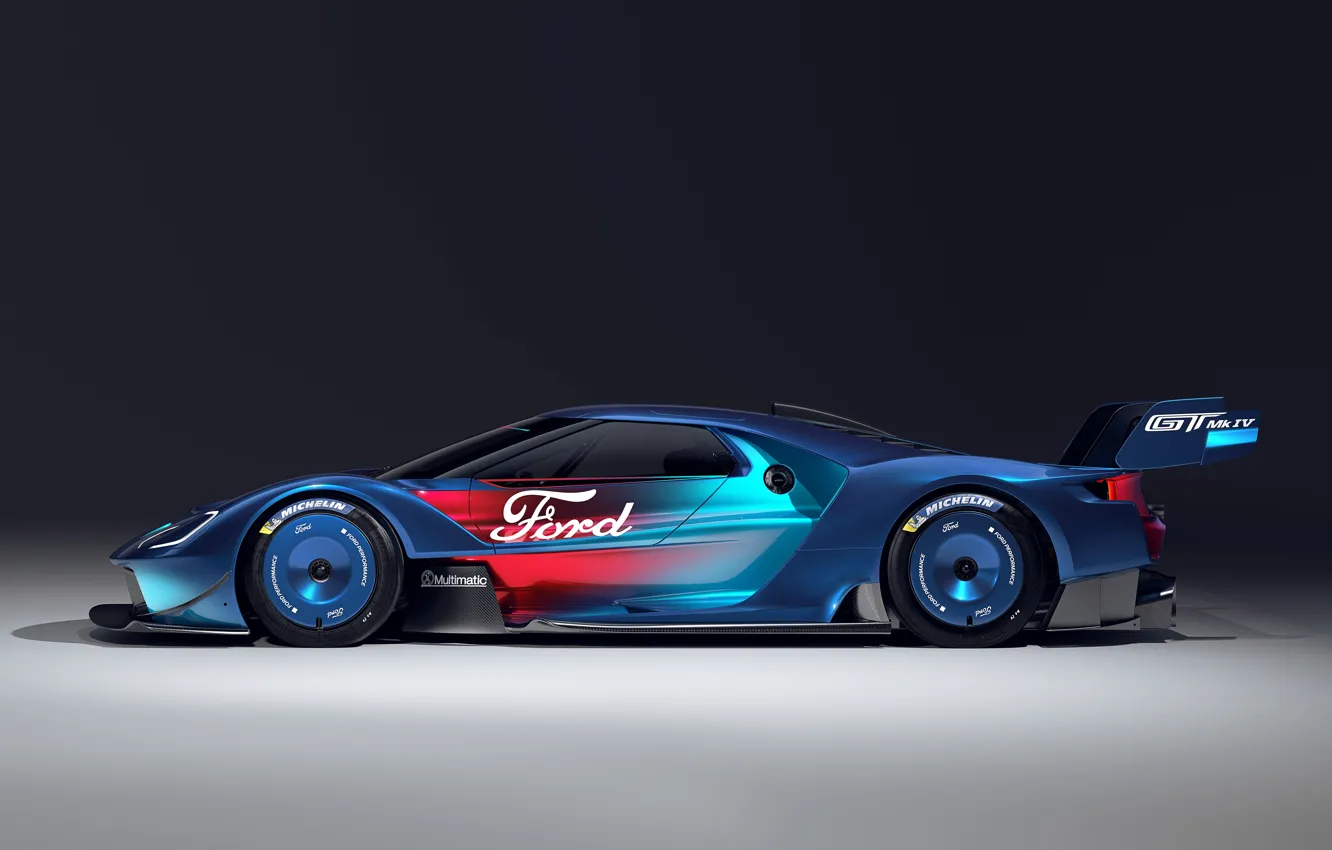 Фото обои Ford, profile, GT, 2023, Ford GT Mk IV