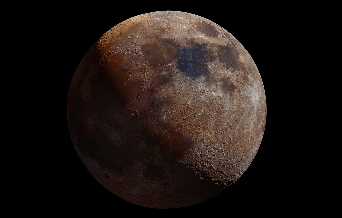 Фото обои луна, спутник, Moon, контуры