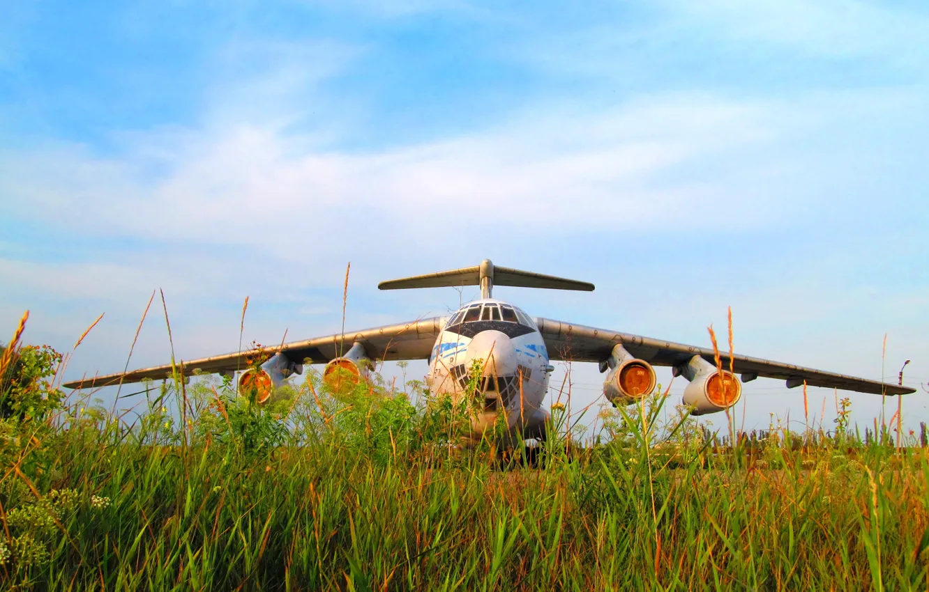 Фото обои аэродром, Авиация, Ил-76