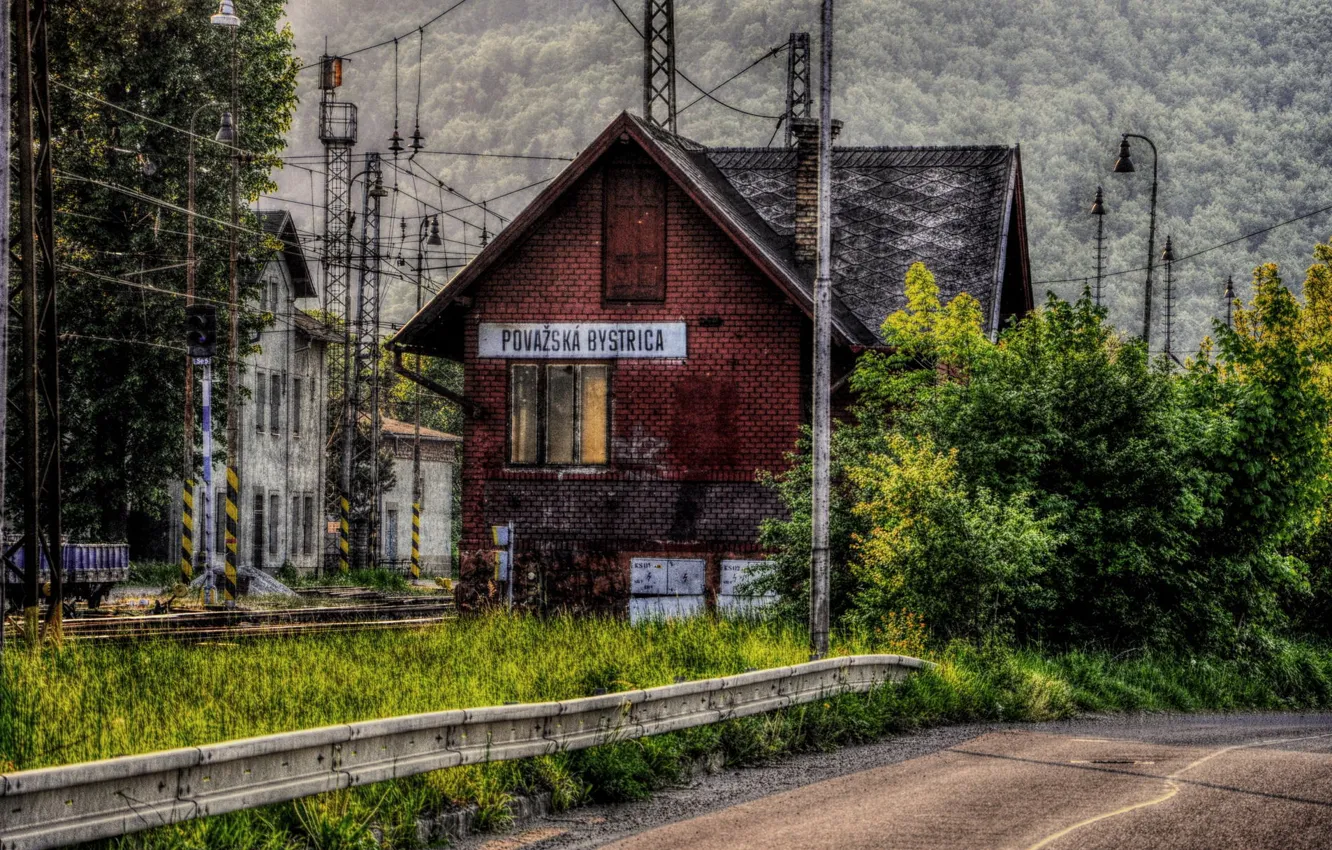 Фото обои HDR, станция, Словакия, Považská Bystrica