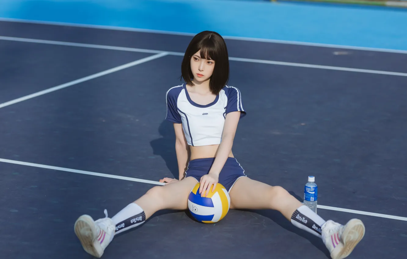 Фото обои model, women, cosplay, asian, volleyball, sportswear, women outdoors