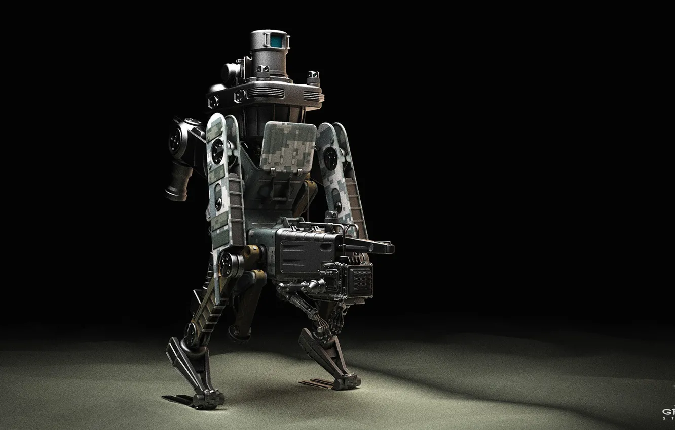 Фото обои оружие, конструкция, сталь, робот, 3D robots