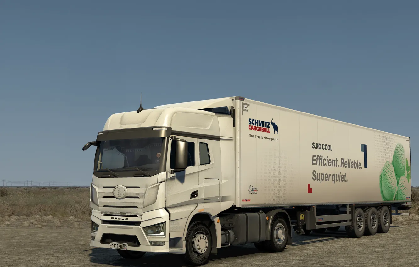 Фото обои тягач, Euro Truck Simulator 2, FAW