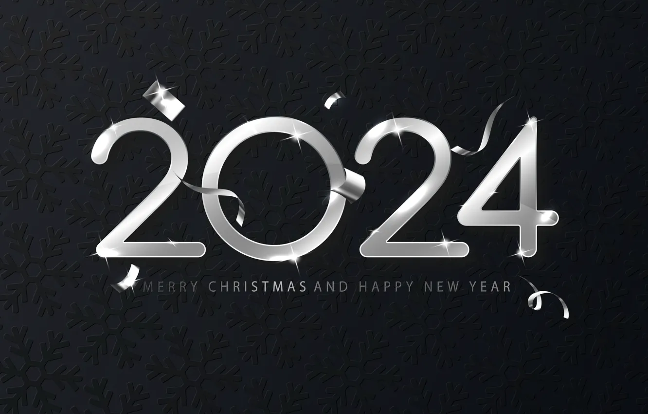 Фото обои фон, Новый Год, Рождество, цифры, silver, new year, happy, Christmas
