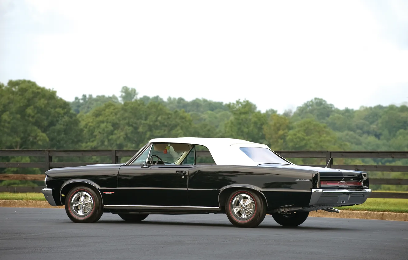 Фото обои Кабриолет, Pontiac, GTO, Понтиак, 1964, ретро автомобили, Convertible, LeMans