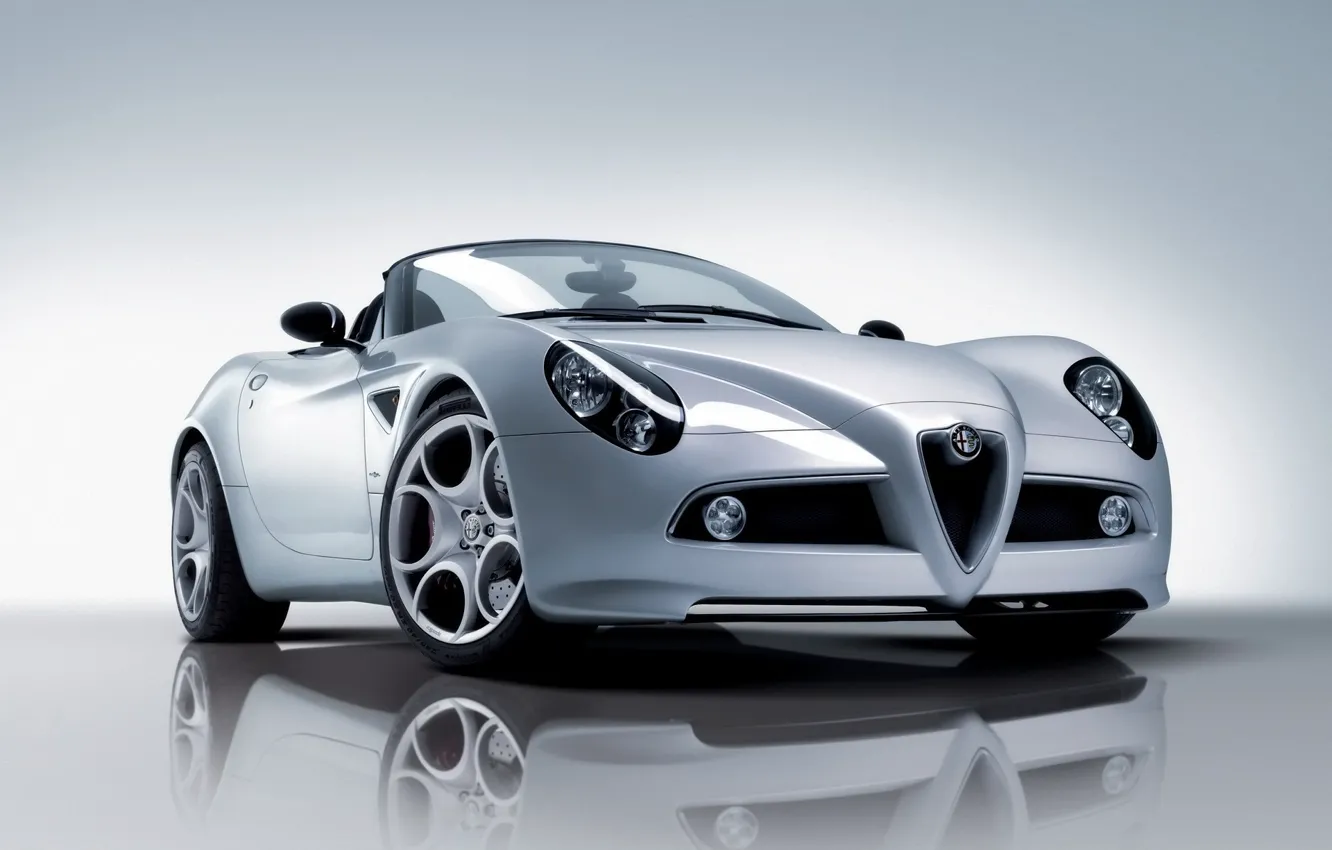Фото обои Белый, Alfa Romeo
