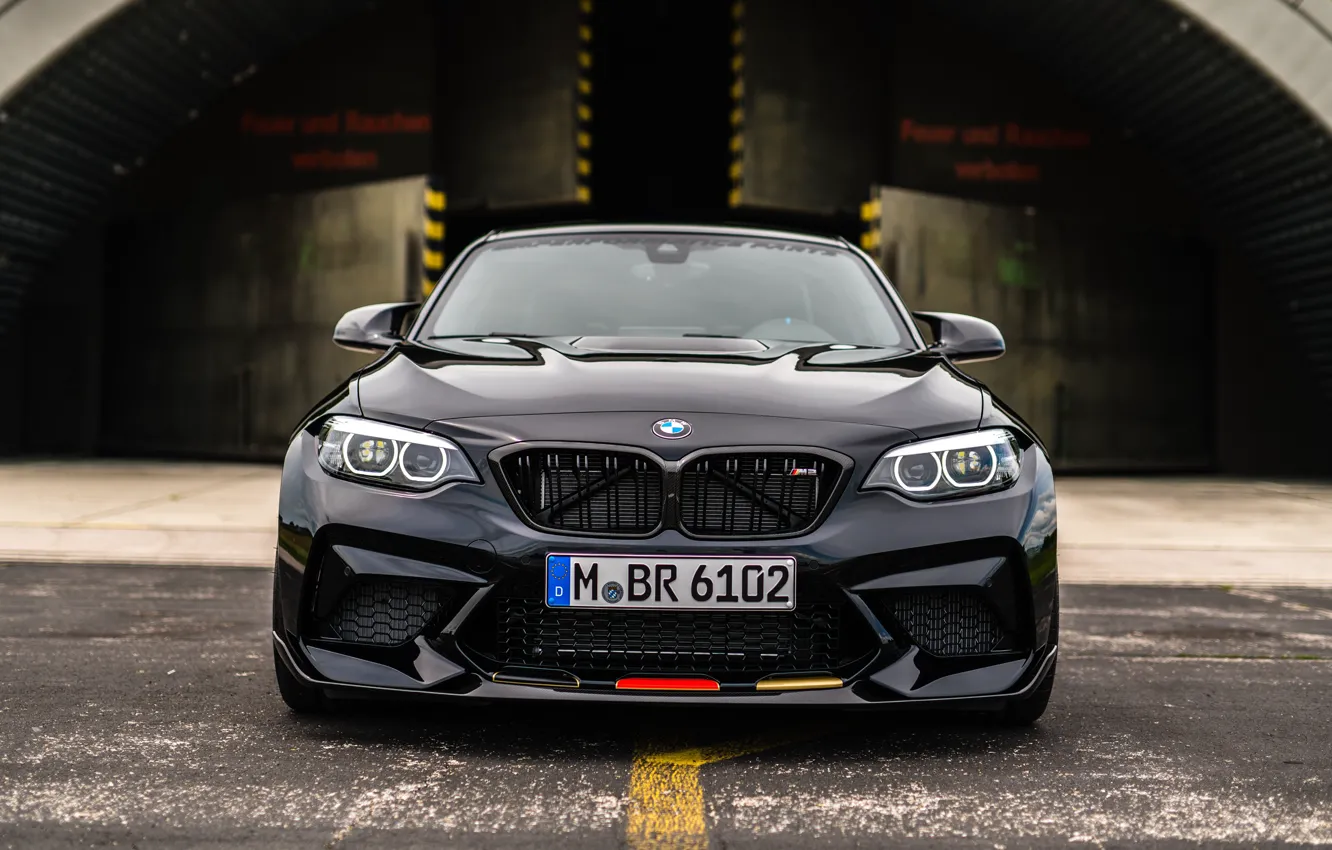 Фото обои BMW, вид спереди, 2018, Competition, M Performance, F87, BMW M2, M Performance Accessories