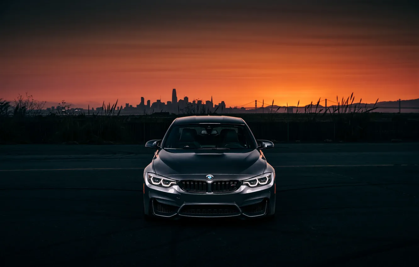 Фото обои BMW, Light, Evening, Silver, F80, LED