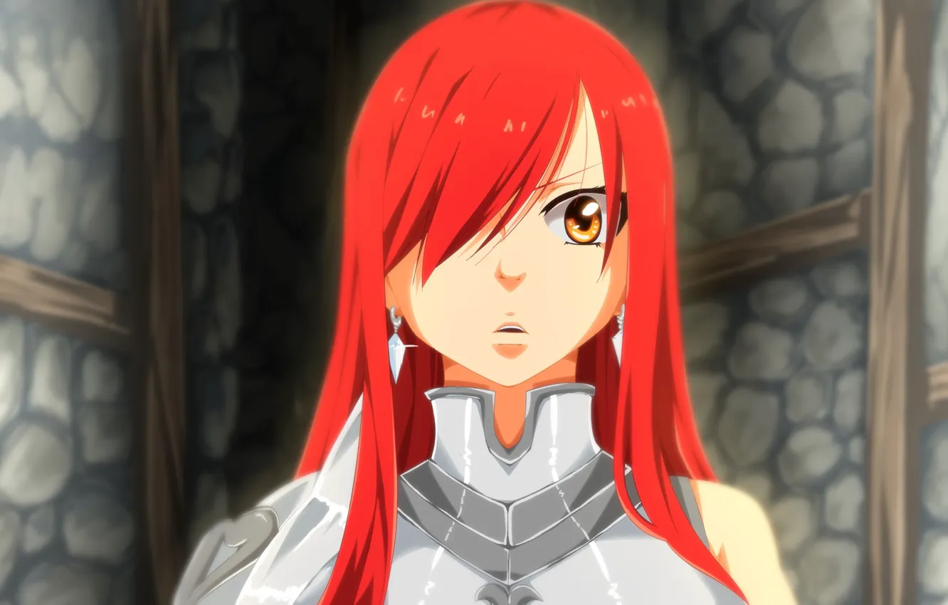 Фото обои game, armor, anime, redhead, asian, manga, japanese, Fairy Tail
