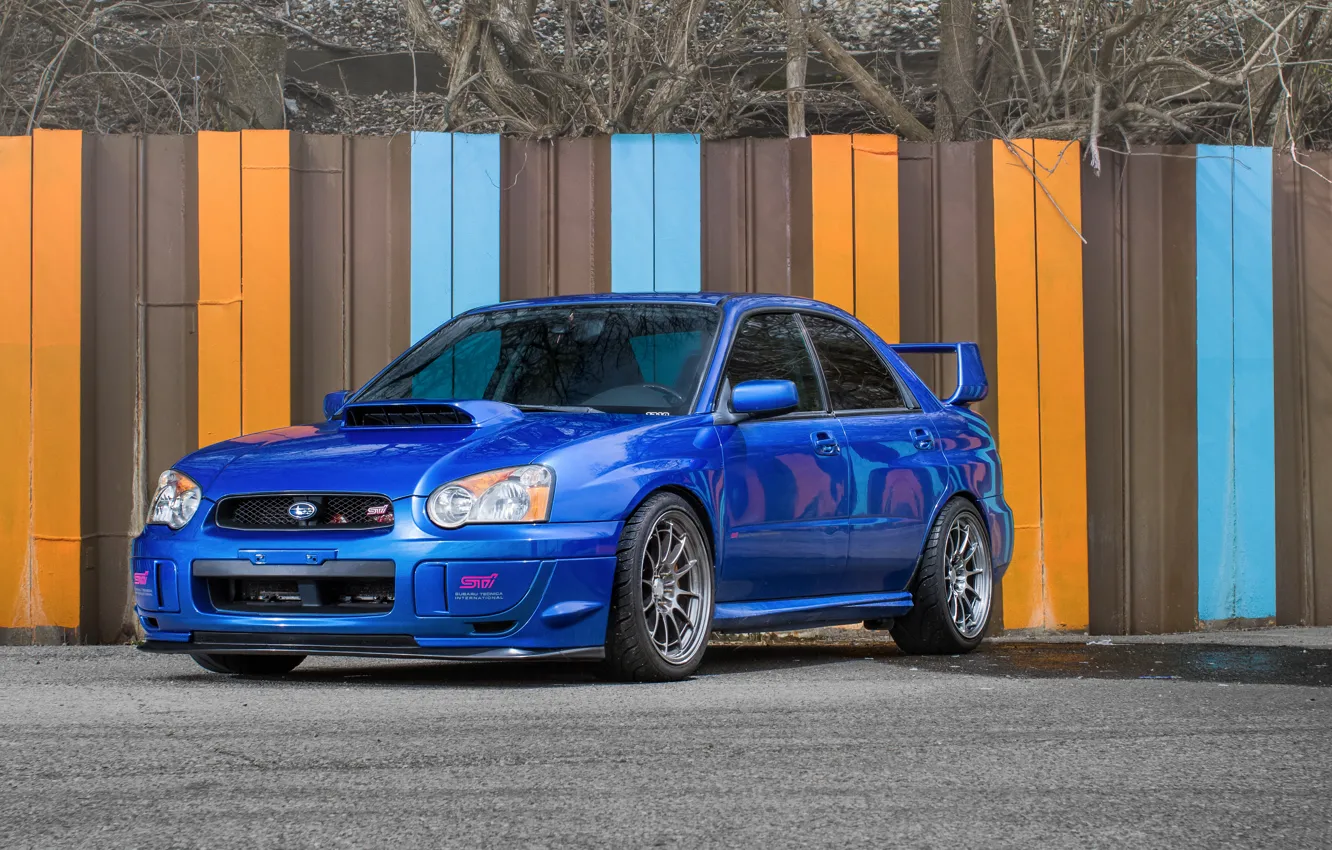 Фото обои Subaru, Impreza, WRX, Blue, STI
