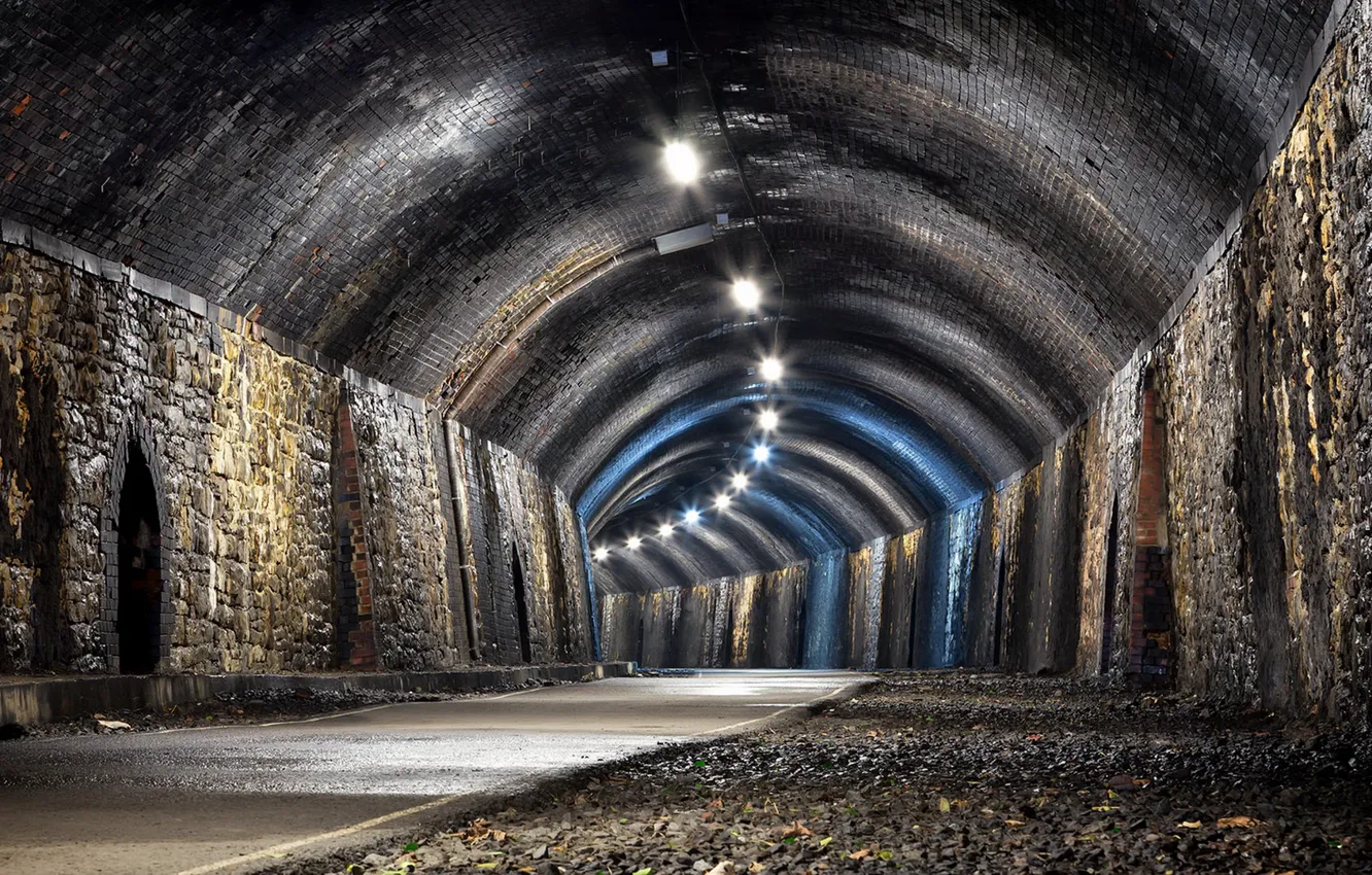 Фото обои дорога, город, Tunnel Vision
