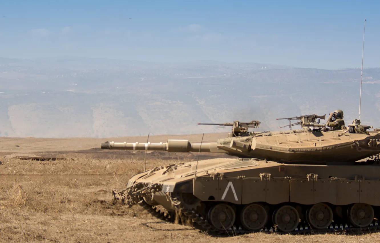 Фото обои ландшафт, танк, боевой, основной, Merkava, Израиля, Mk.3, «Меркава»