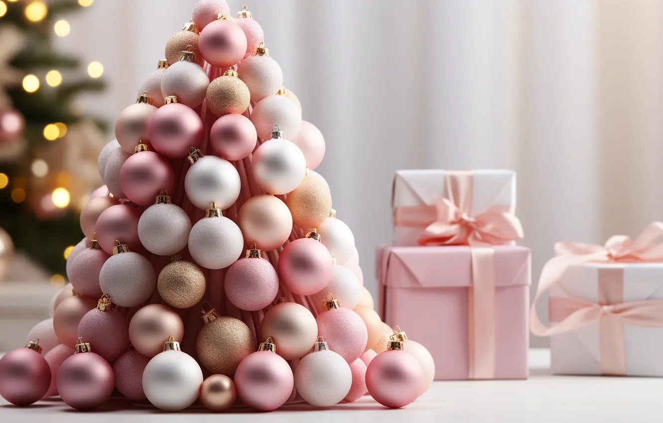 Фото обои украшения, елка, Рождество, подарки, Новый год, Christmas, tree, luxury