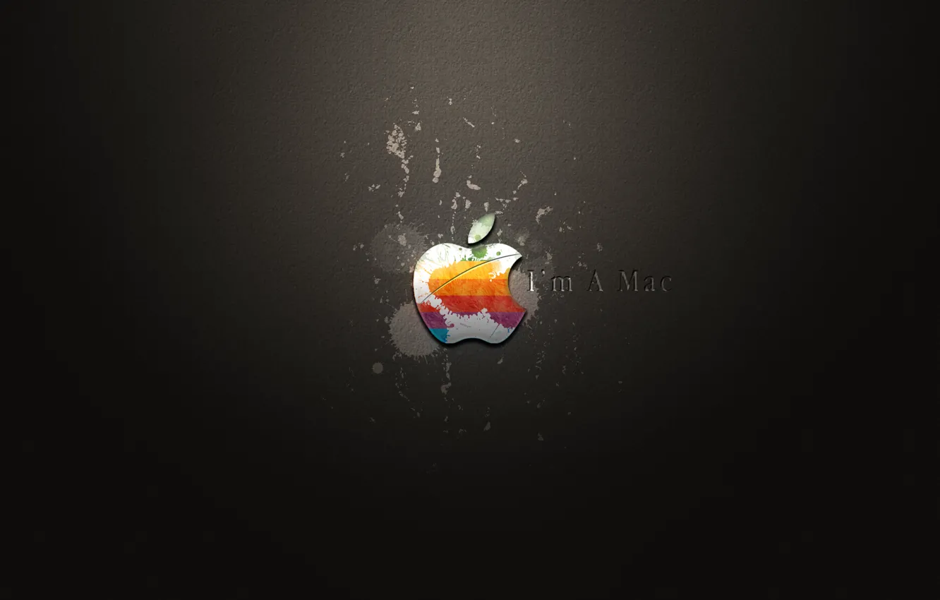 Фото обои apple, кляксы, i'm a mac