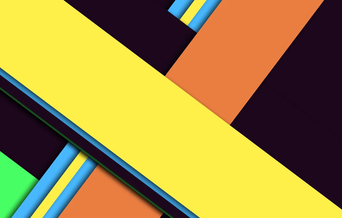 Фото обои линии, желтый, голубой, геометрия, design, color, material, сереневый