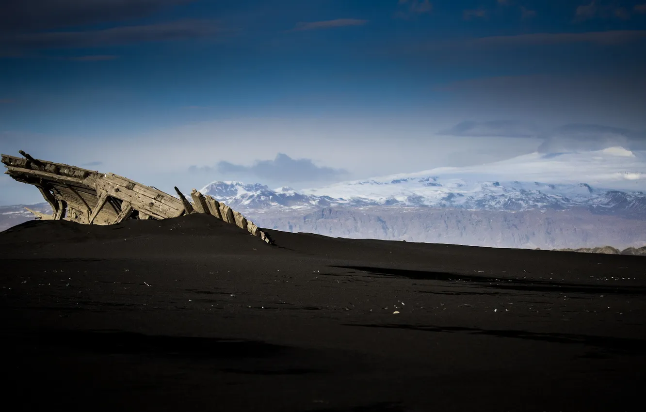 Фото обои поле, пейзаж, горы, Iceland, Rangarvallasysla
