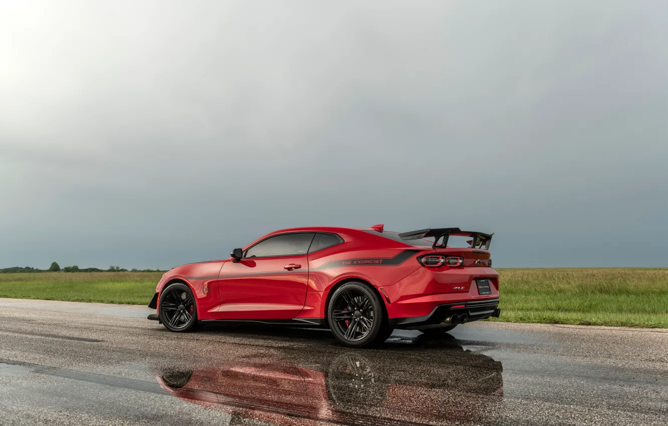 Фото обои Chevrolet, Camaro, muscle car, reflection, Hennessey, performance, Hennessey Chevrolet Camaro ZL1 The Exorcist