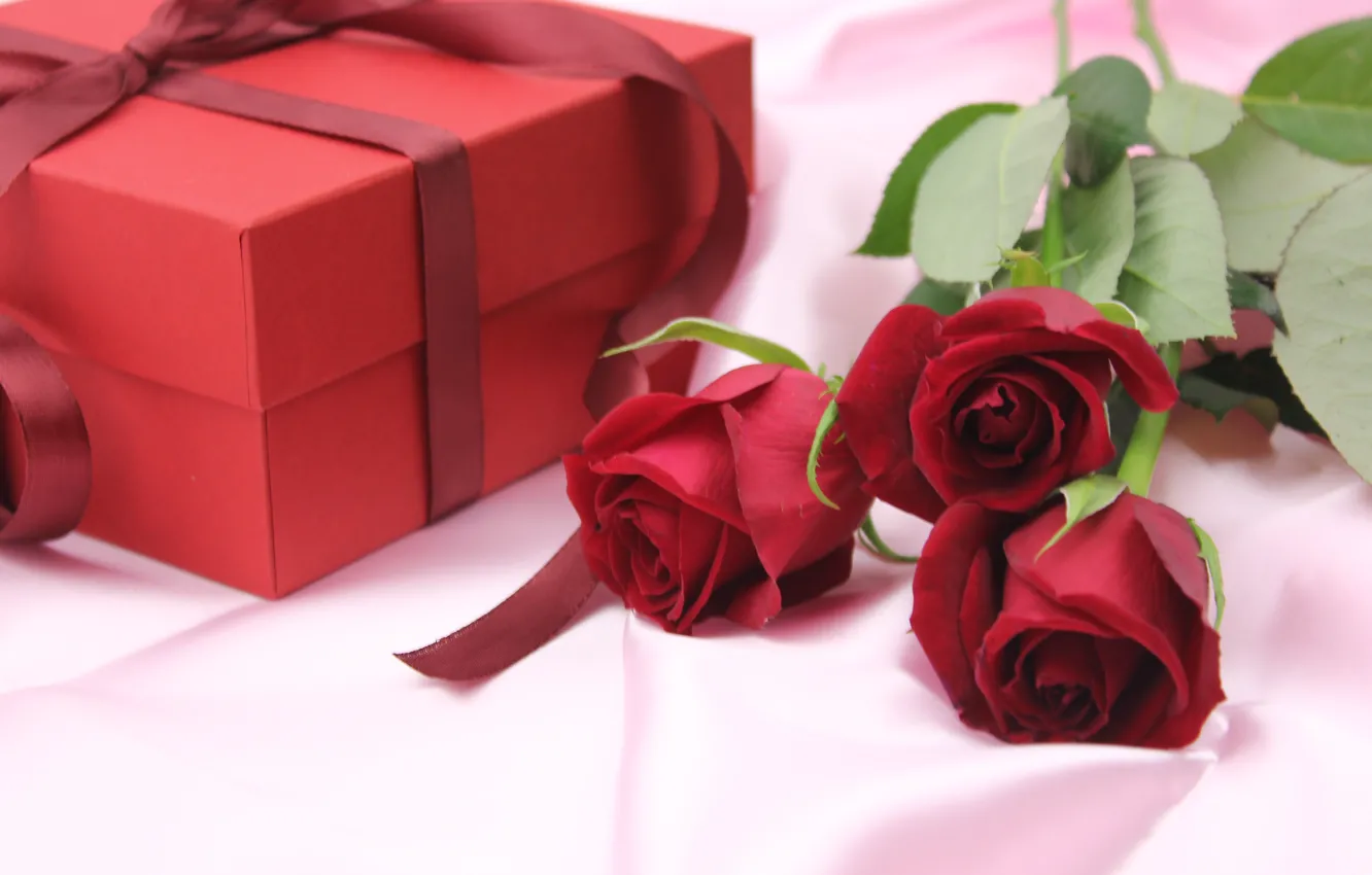 Фото обои фон, розы, Цветы, букет, Подарок