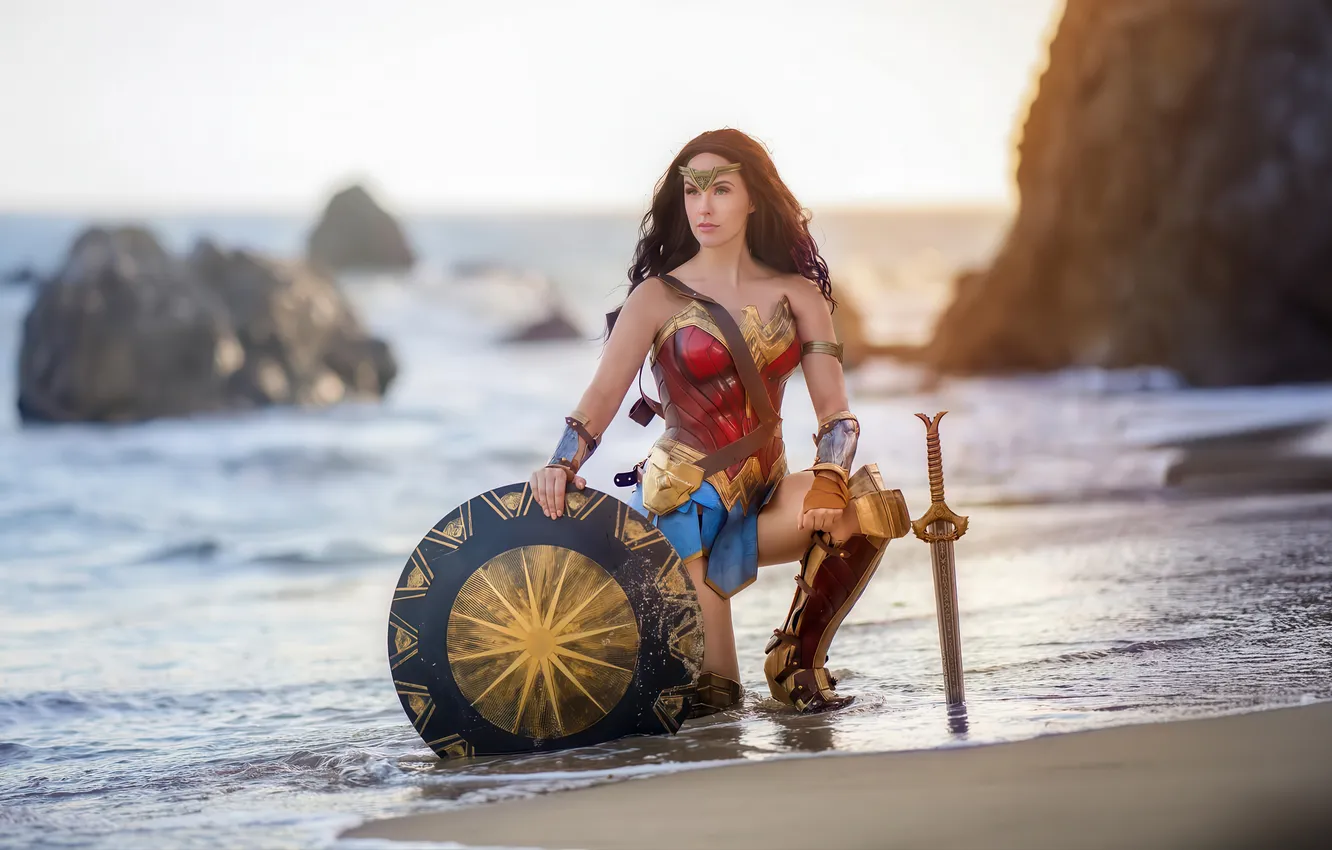 Фото обои wonder woman, legend, urban