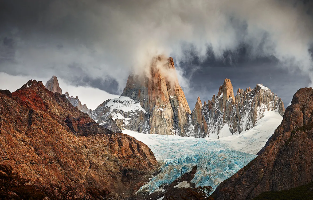 Фото обои ледник, Южная Америка, Патагония, горы Анды