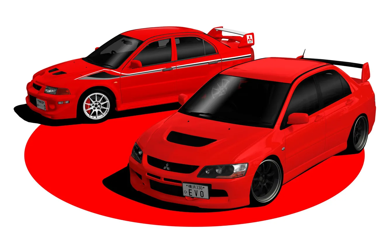 Фото обои Красный, Авто, Япония, Машина, Mitsubishi, Lancer, Evolution, Evo IX