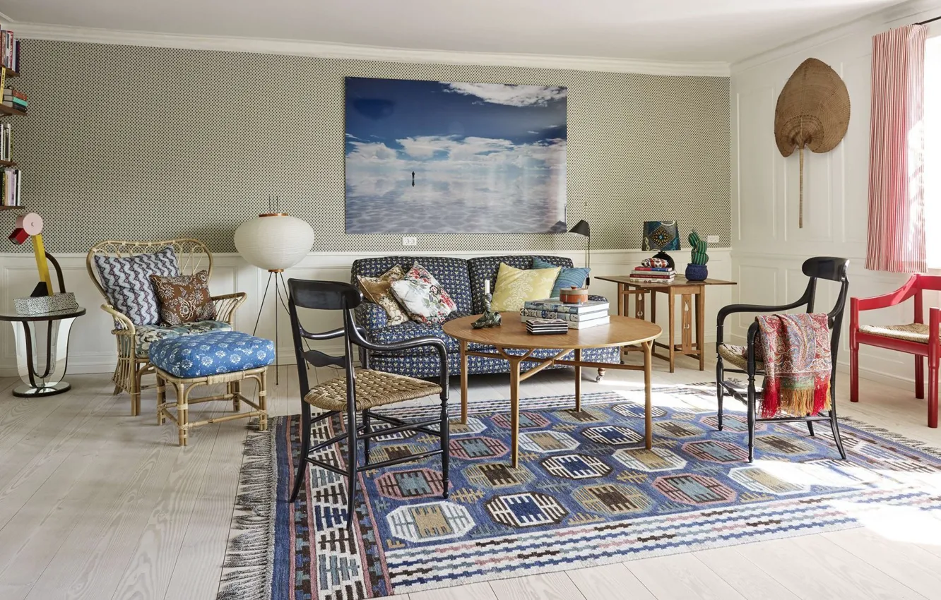 Фото обои дизайн, стиль, комната, интерьер, Дания, гостиная, Apartment in Copenhagen, by Tina Seidenfaden Busck