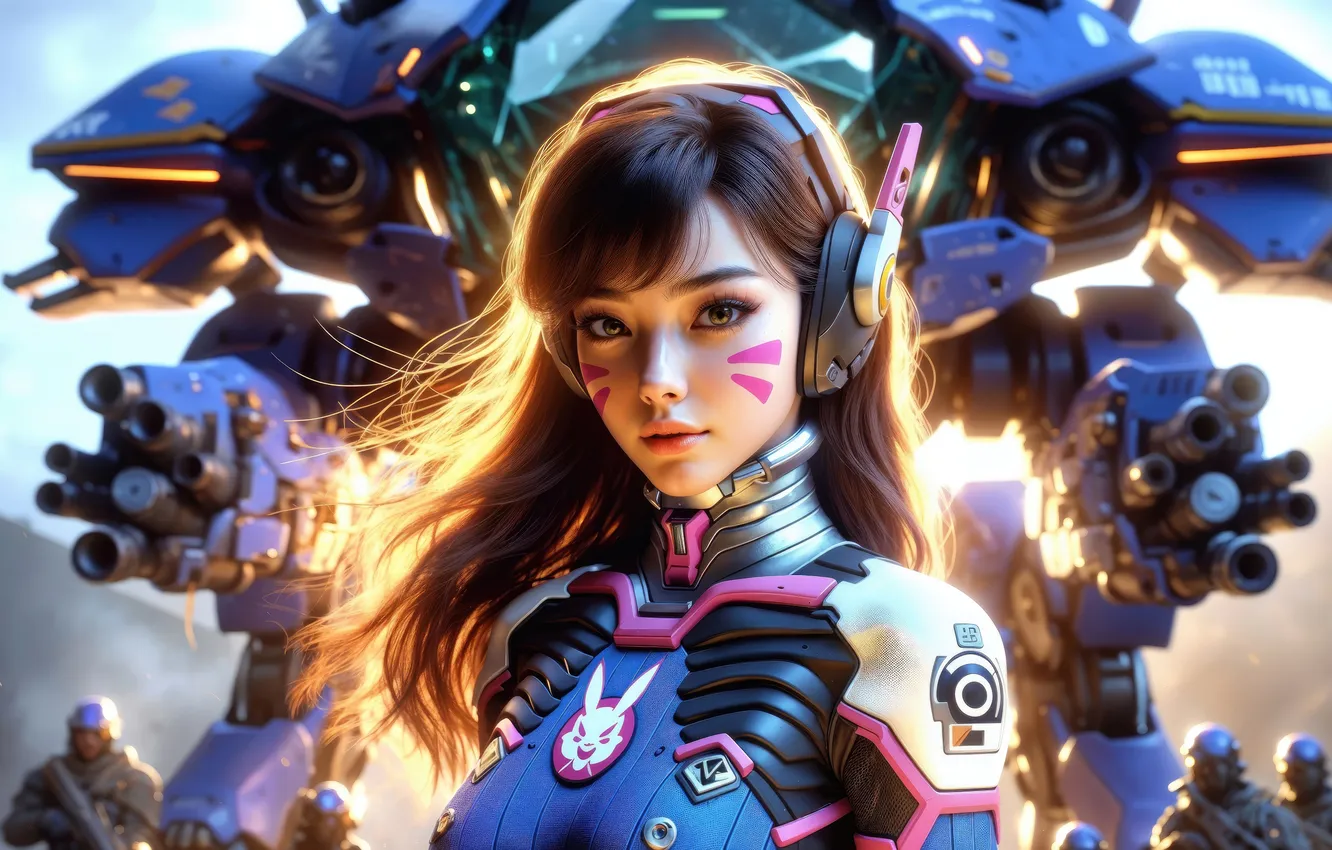 Фото обои hero, overwatch, dva