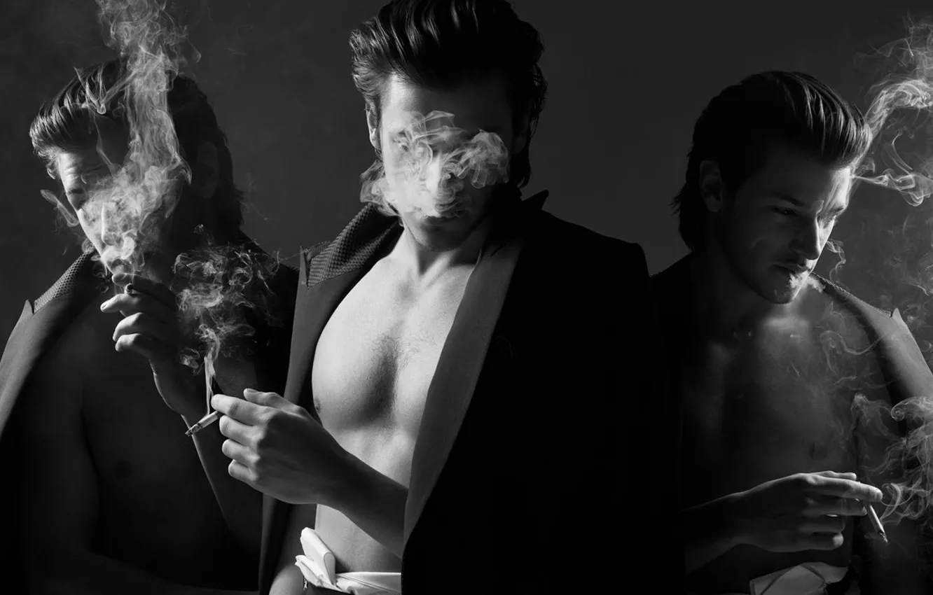 Фото обои дым, сигарета, Ulliel, Gaspard