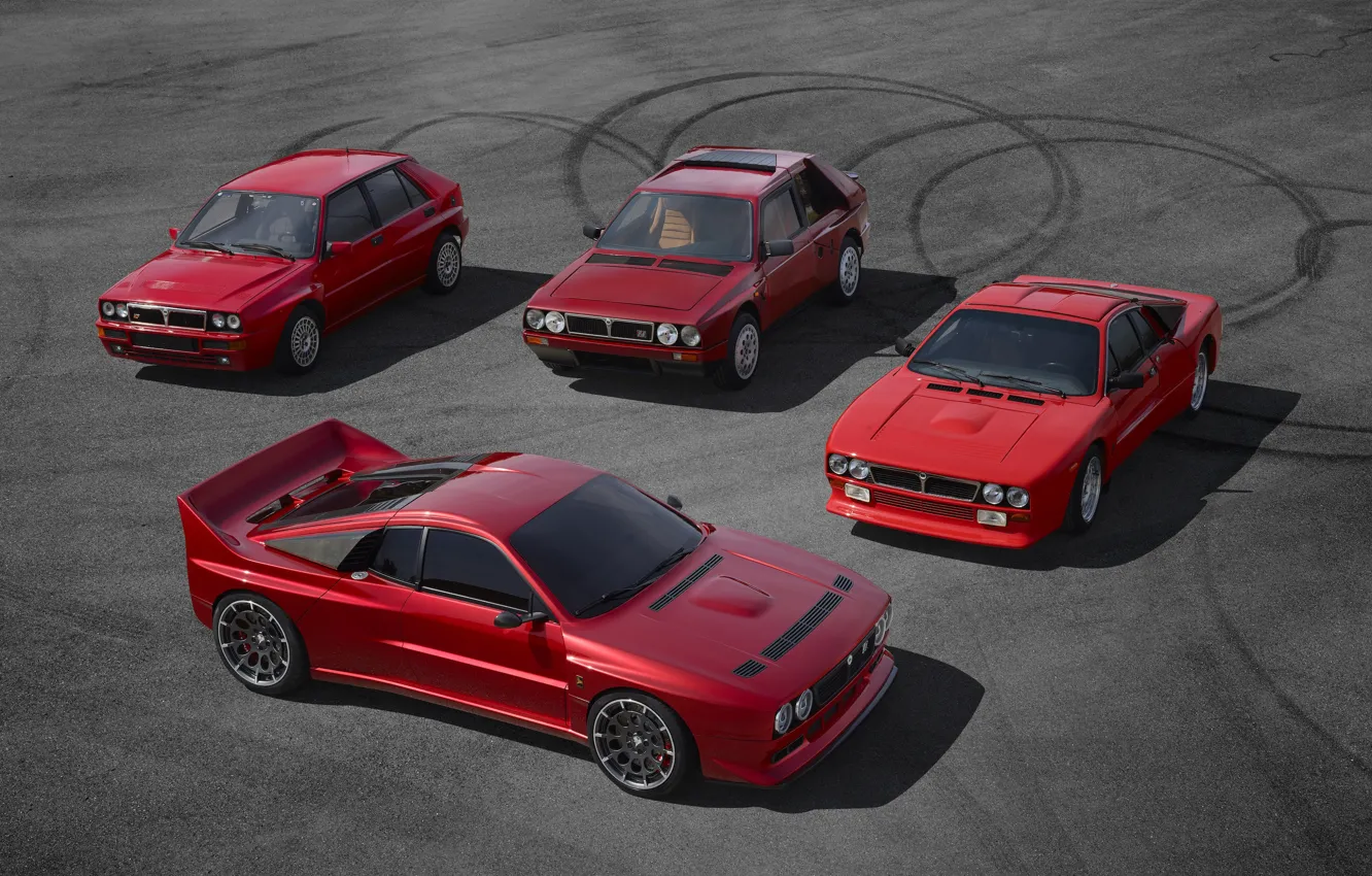 Фото обои red, cars, Lancia, Lancia Delta, Lancia Rally, Kimera EVO37
