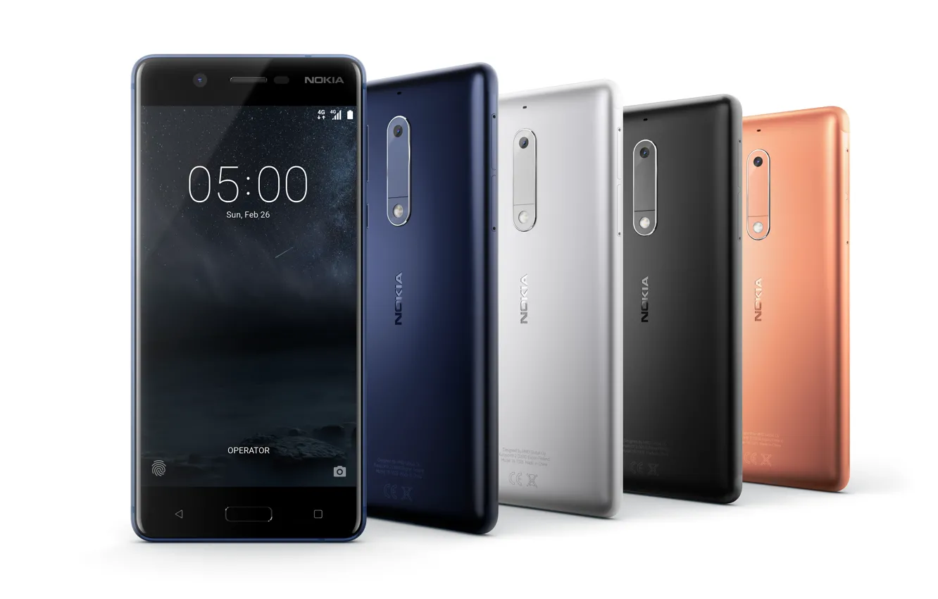 Фото обои Nokia, smartphone, MWC 2017, Nokia 5, Nokia release