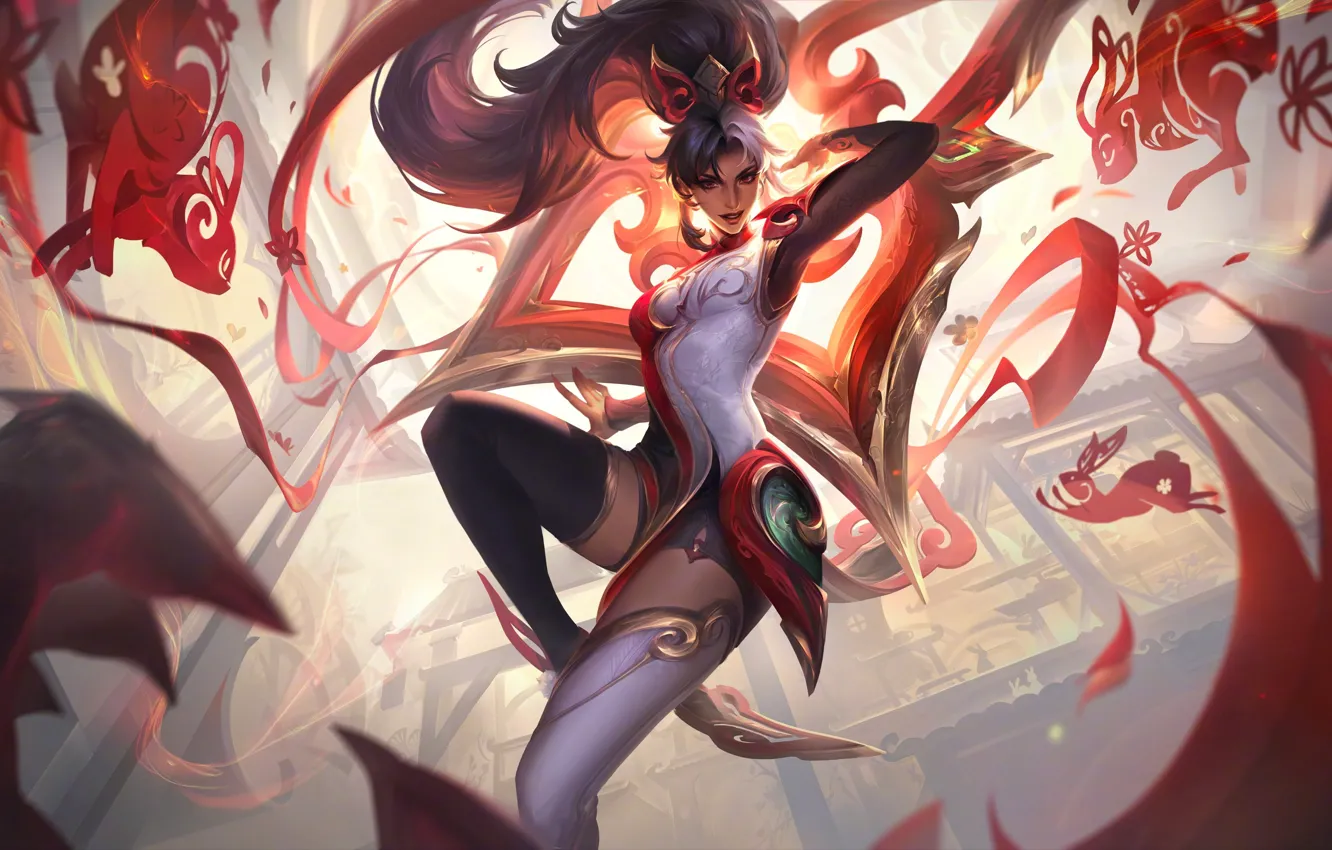 Фото обои девушка, игра, персонаж, League of Legends, цифровое искусство, Riot Games