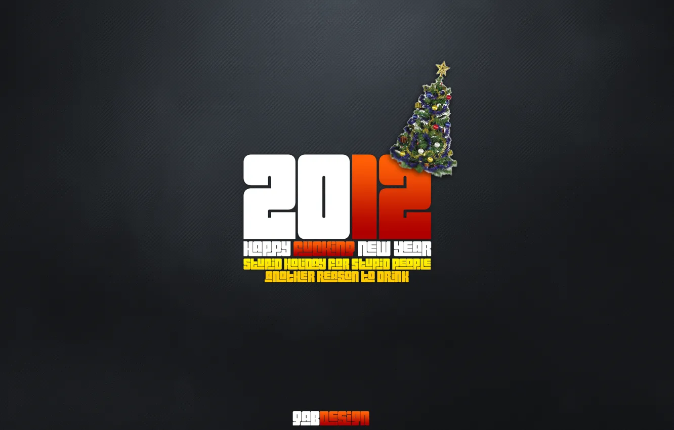 Фото обои new year, gabdesign, happy fucking new year