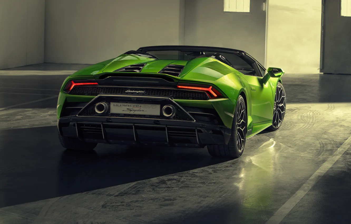 Фото обои Lamborghini, Spyder, Evo, Huracan, 2019, Lamborghini Huracan Evo