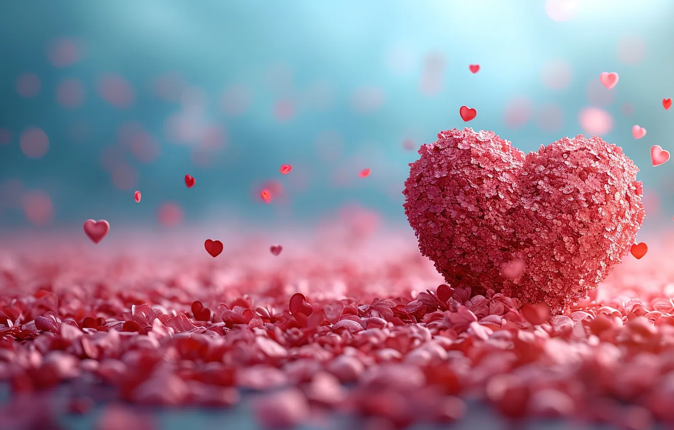 Фото обои любовь, фон, романтика, сердце, сердечки, love, happy, День святого Валентина