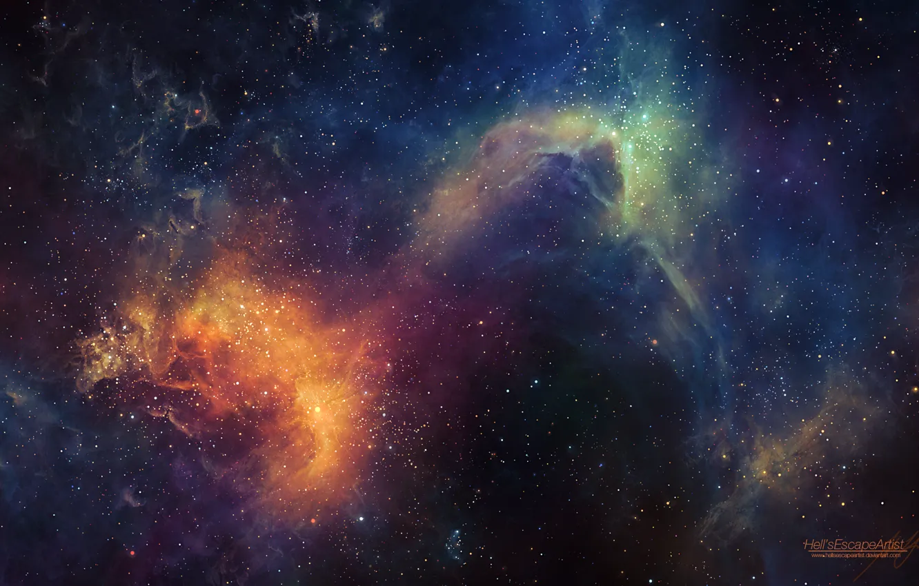 Фото обои звезды, свечение, space, universe, nebula
