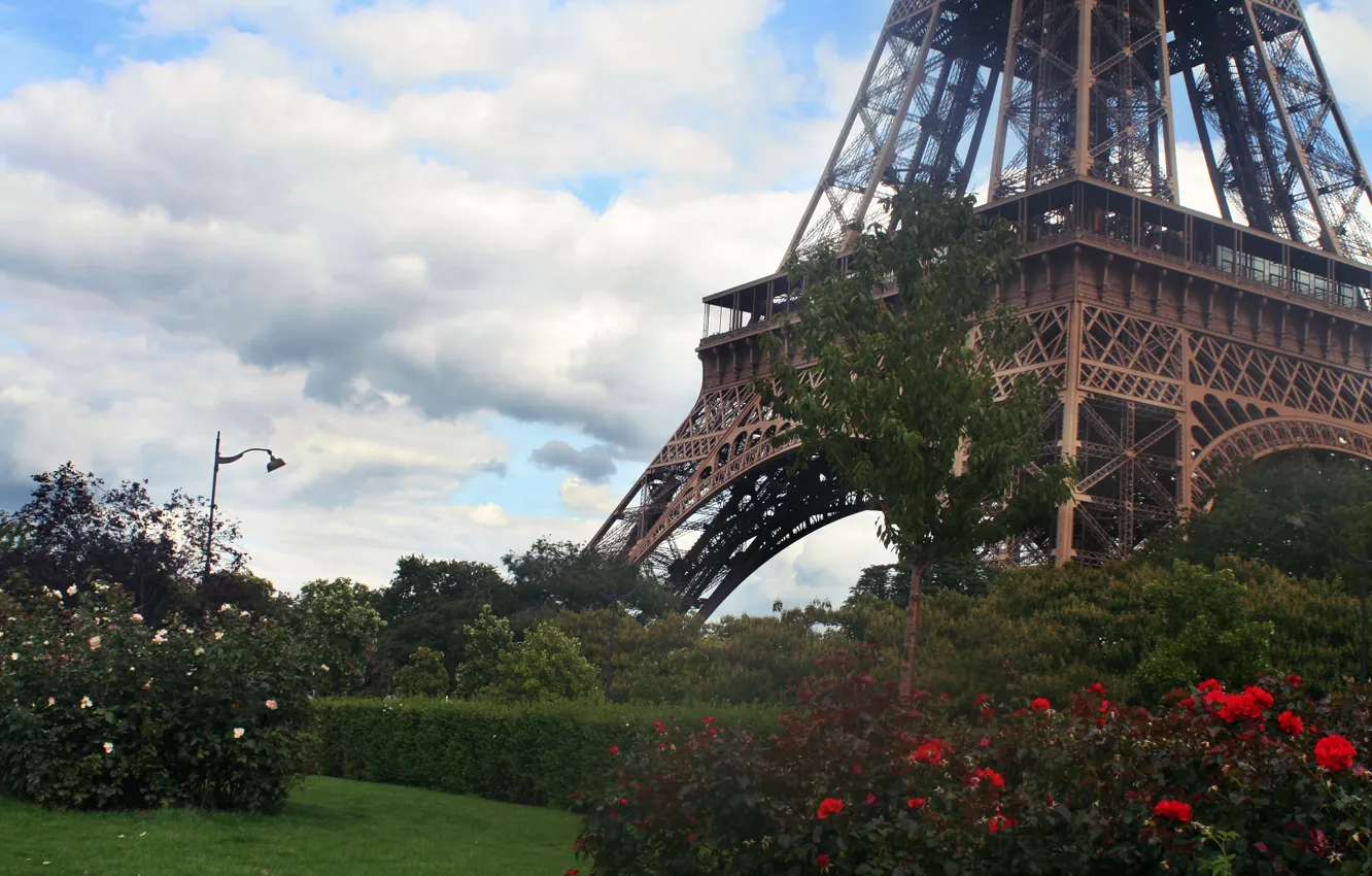 Фото обои Франция, Париж, весна, Paris, France, spring, Eiffel Tower, architecture