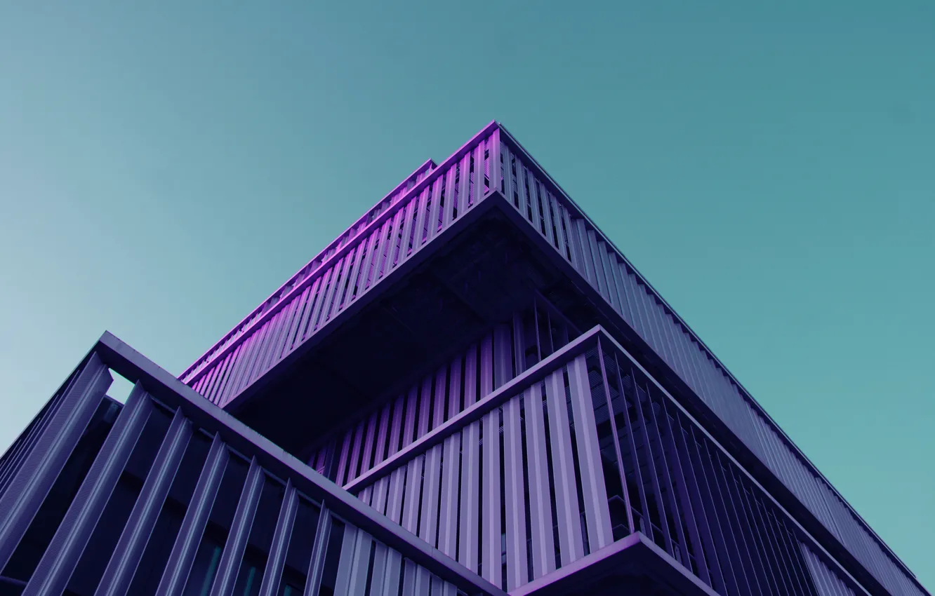 Фото обои Purple, Architecture, Facade