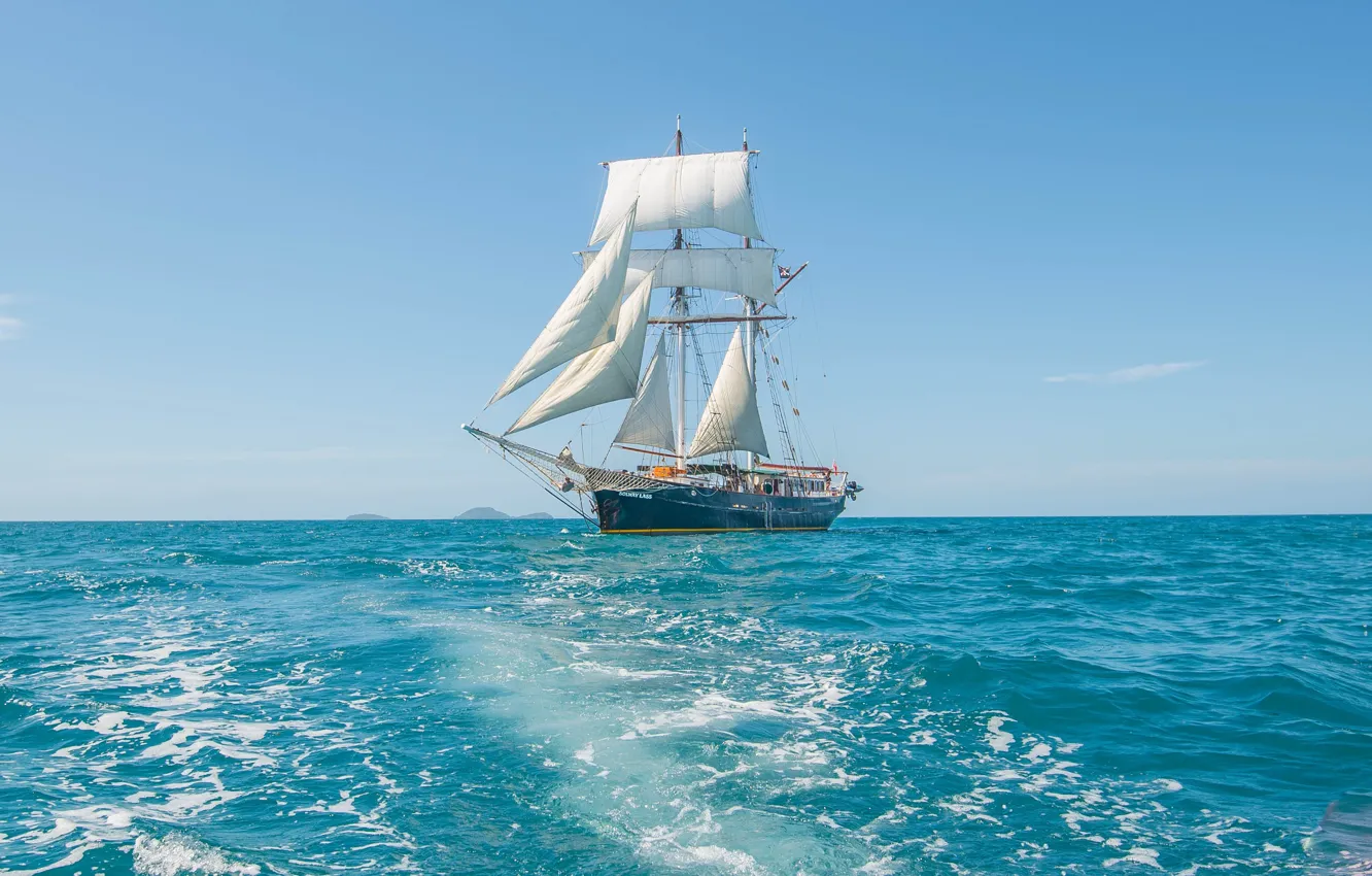 Фото обои море, корабль, парусник, Solway Lass