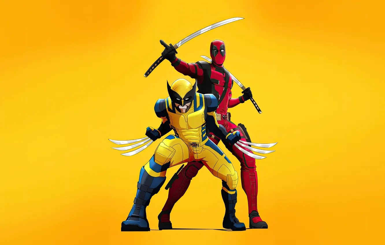 Фото обои wolverine, deadpool, masterful