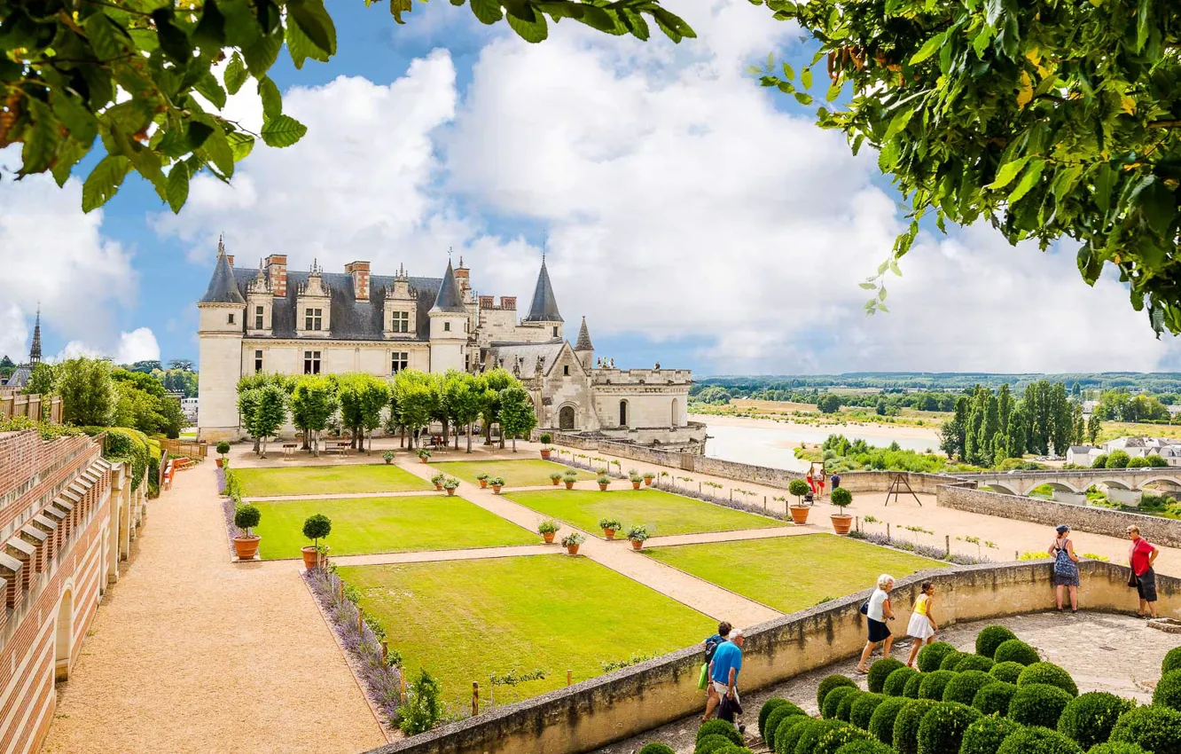 Фото обои город, замок, Франция, France, долина Луары, Château royal d'Amboise, Touraine, Val de Loire