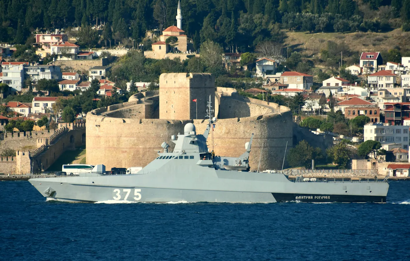 Фото обои Босфор, патрульный корабль, Дмитрий Рогачев