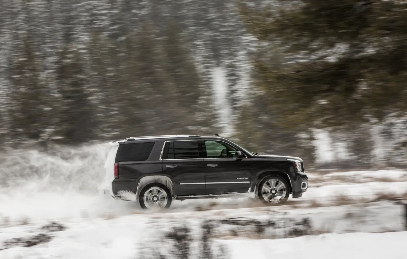 Фото обои скорость, 2018, GMC, SUV, Denali, Yukon