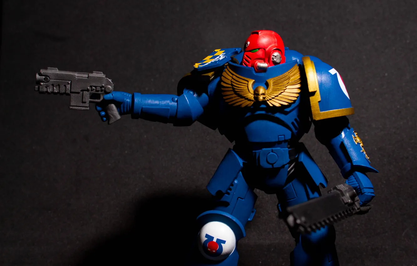 Фото обои warhammer, war, ultramarine, warhammer 40 000, w40k