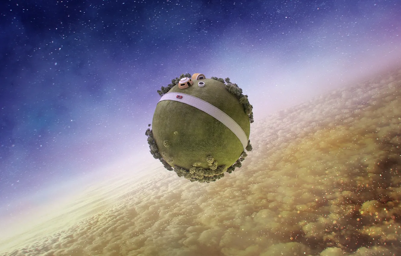 Фото обои шары, otherworld, Above Gods