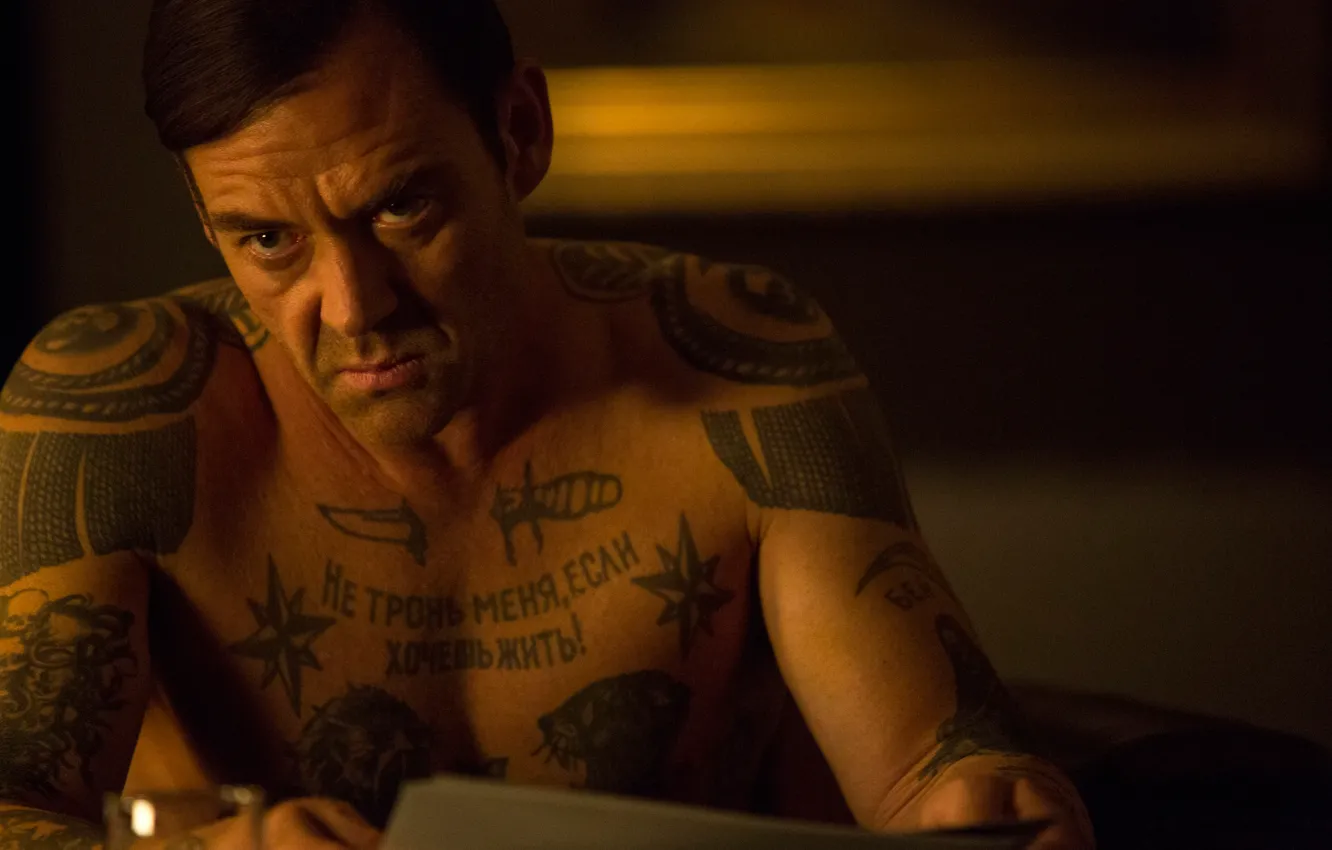 Фото обои актёр, наколки, The Equalizer, Marton Csokas, Великий уравнитель